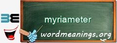 WordMeaning blackboard for myriameter